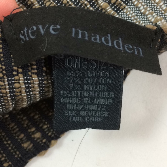 NWT Steve Madden Black, Brown and silver scarf - Picture 6 of 7